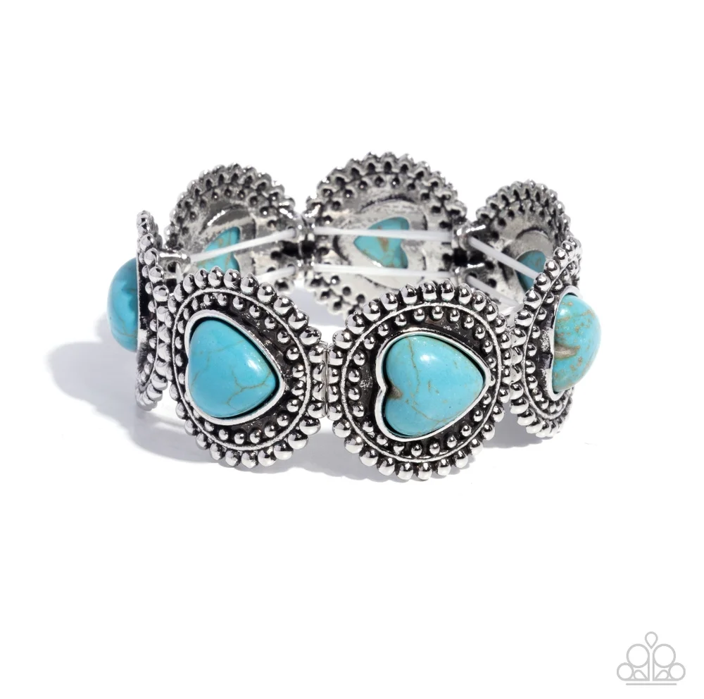 Paparazzi Blue and Silver Statement Bracelet - Picture 2 of 2